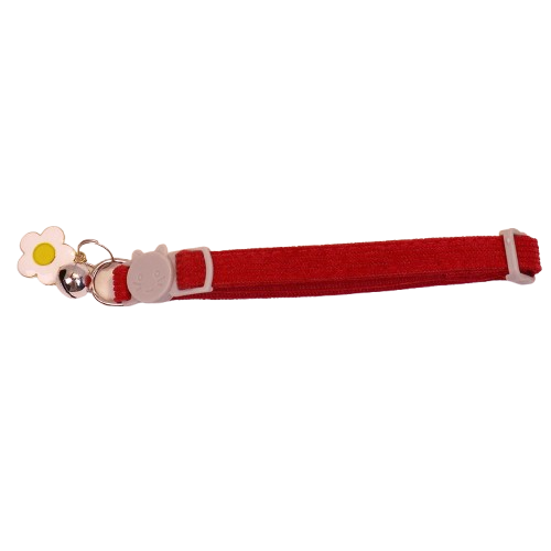 Mokka - Collier pour chat floral avec clochette et fermeture de sécurité