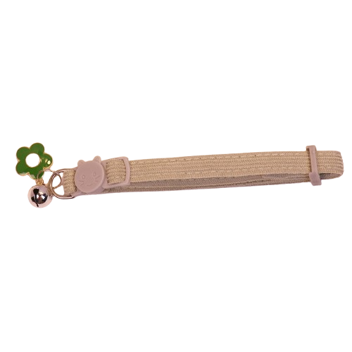 Mokka - Collier pour chat floral avec clochette et fermeture de sécurité