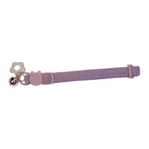 Mokka - Collier pour chat floral avec clochette et fermeture de sécurité