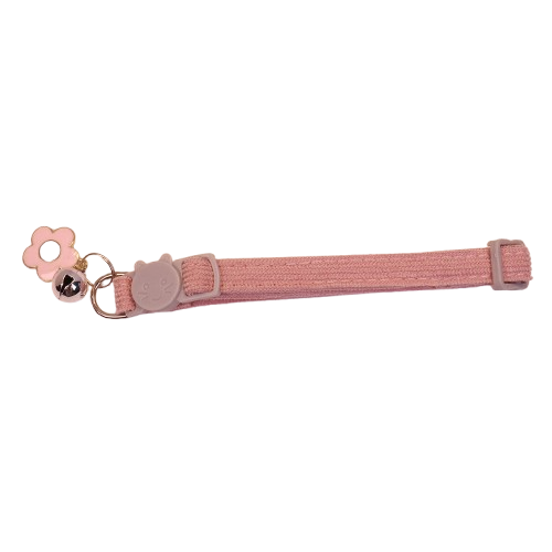 Mokka - Collier pour chat floral avec clochette et fermeture de sécurité