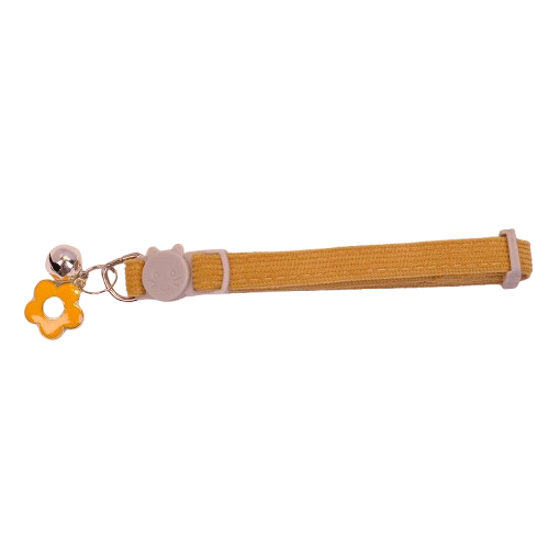Mokka - Collier pour chat floral avec clochette et fermeture de sécurité