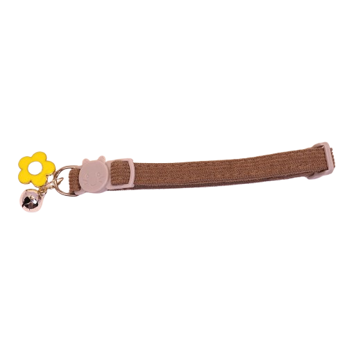 Mokka - Collier pour chat floral avec clochette et fermeture de sécurité