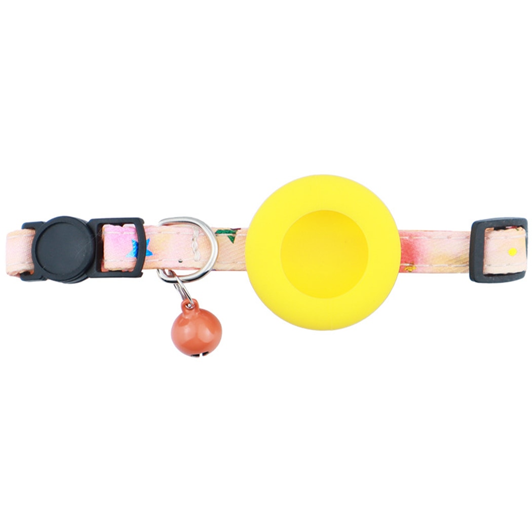 Mokka - Collier pour chat avec boucle de sécurité et porte-AirTag au motif floral