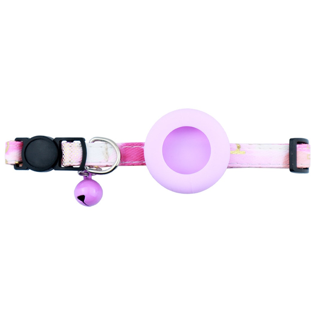 Mokka - Collier pour chat avec boucle de sécurité et porte-AirTag au motif floral