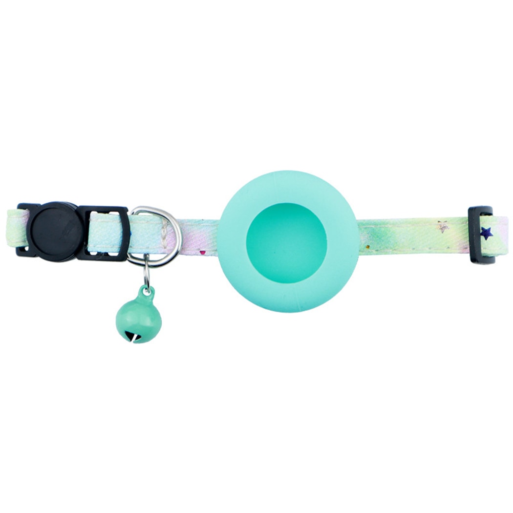 Mokka - Collier pour chat avec boucle de sécurité et porte-AirTag au motif floral
