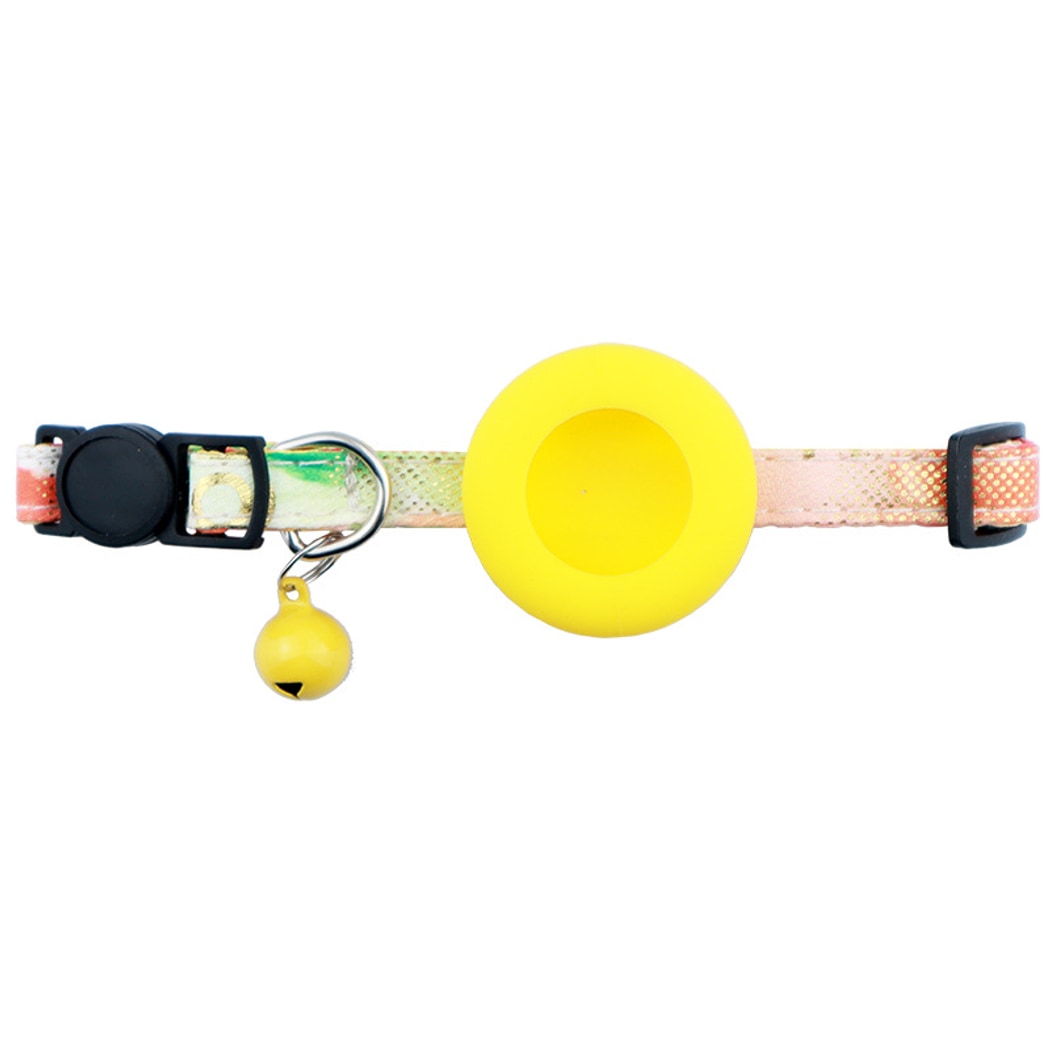 Mokka - Collier pour chat avec boucle de sécurité et porte-AirTag au motif floral