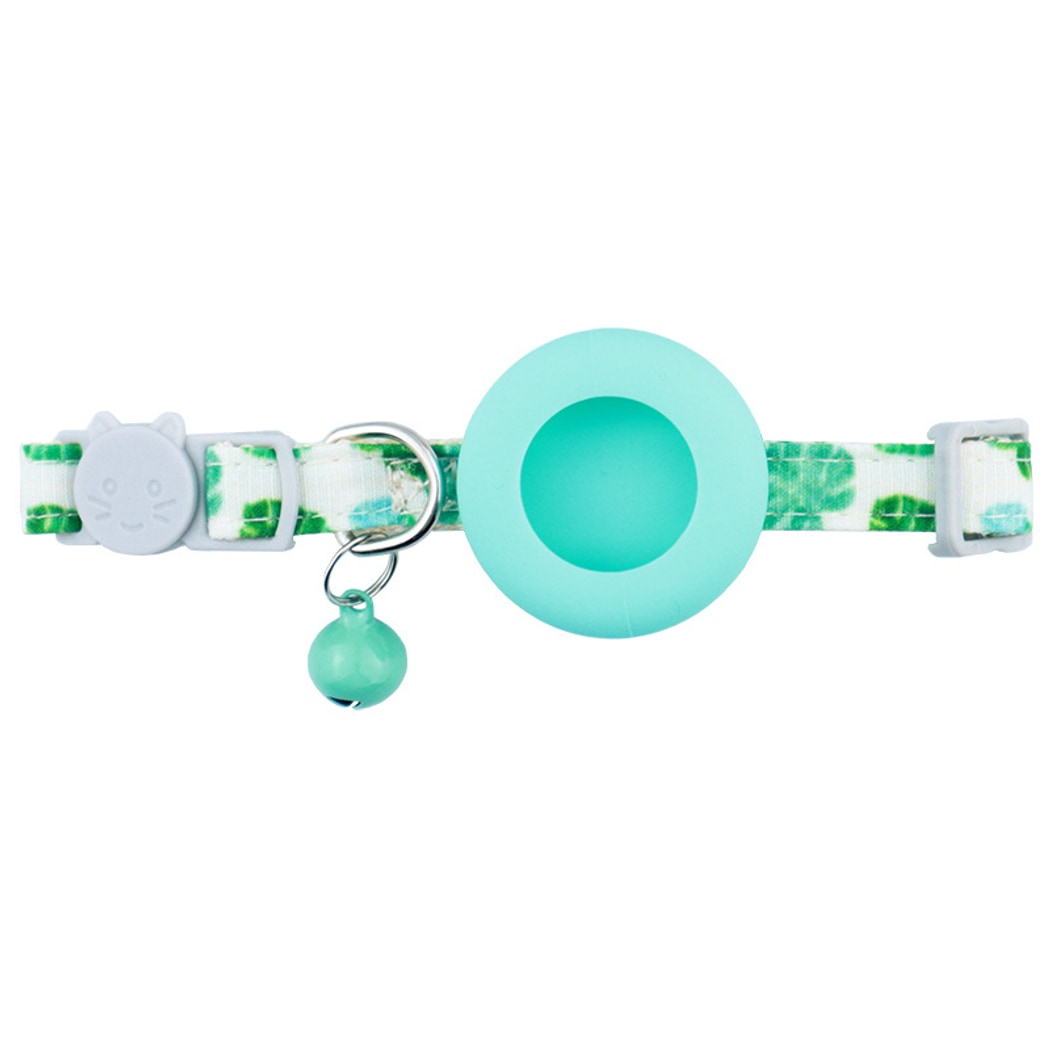 Mokka - Collier pour chat avec boucle de sécurité et porte-AirTag au motif floral